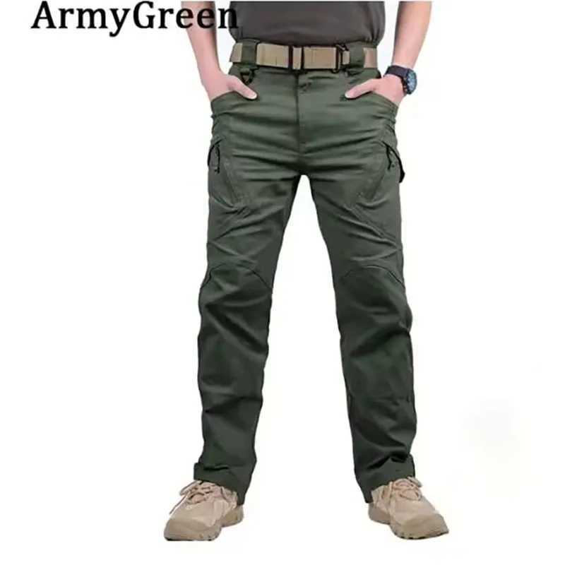 Men's Jeans Men's Tactical Cargo Pants Classic Outdoor Hiking Tactical Joggers Pants Waterproof Multi Pocket Trousers H260924 - view 4
