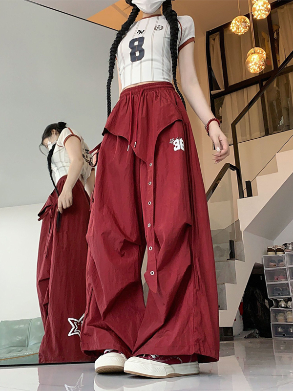 Quick Dry Jazz Dance Style Workwear Women's Autumn New Hip Hop Casual Hot Girl Sports Long Pants Asymmetrical Loo... - view 4