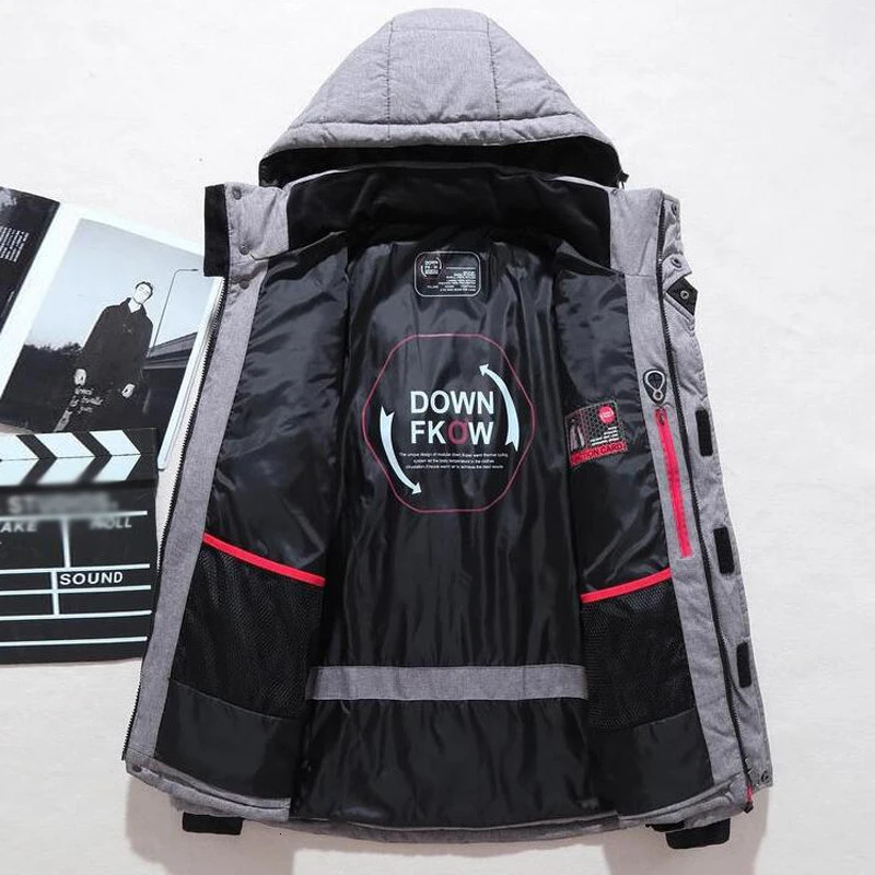 Down Jacket Male Winter Men White Duck Down Jacket Hooded Outdoor Thick Warm Padded Snow Coat Oversize M-4XL 260923 - view 4