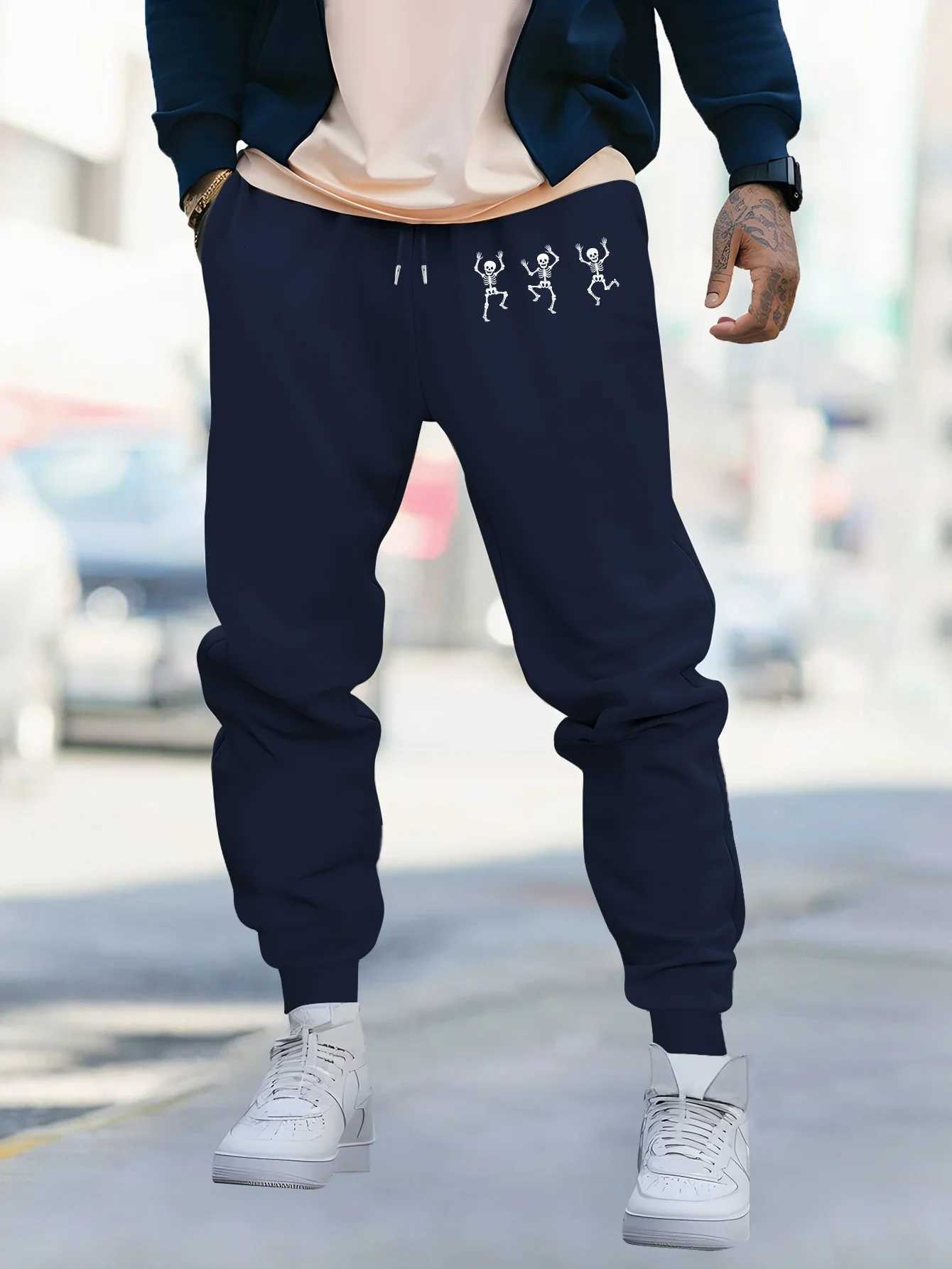 Men's Pants Mens Print Lounge Pants New Style Autumn Winter Male Fashion Streetwear Casual Comfort Fitness Sporty Sweatpants D260924 - view 4