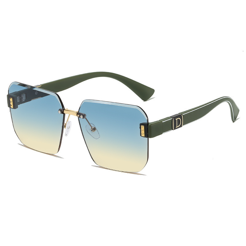 High-End Designer Sunglasses New Frameless Cut-Edge Women's Sunglasses, UV Protection Sunshade Glasses, European And American Fashion Retro Squar - view 4