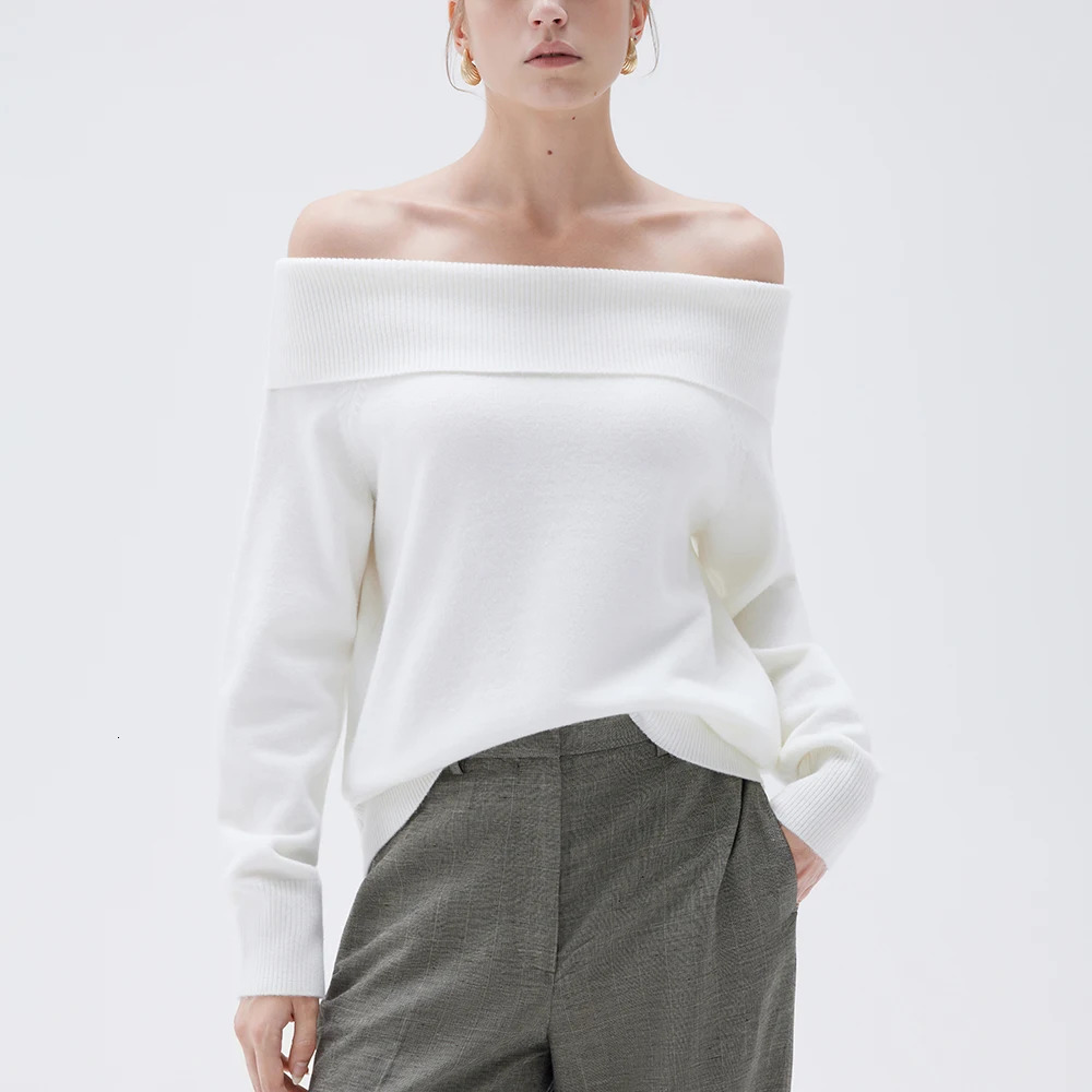 Long Sleeve Knitted Pullover Women Thick Off Shoulder Top Korean Fashion Sweater Loose Casual Autumn Winter Outwear Pull Women 260924 - view 6