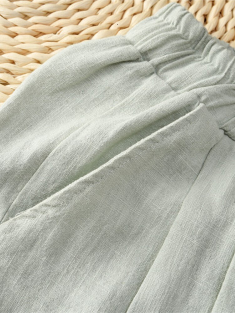 Johnature Women Loose Cotton Linen Casual Solid Color Elastic Waist Lantern Pants 2025 Spring New Female Trousers - view 7