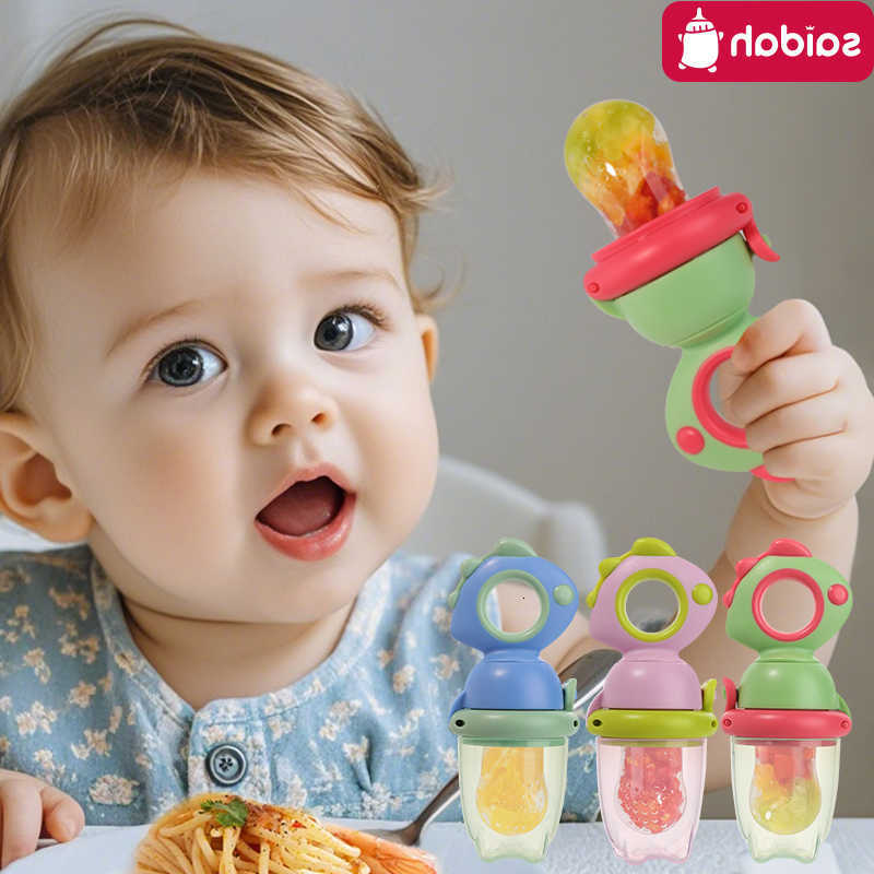 Feeding Other Baby Rotating Push-type Food Grade Silicone Fruit and Vegetable Feeder For Infants Baby Dinosaur Shape Toddlers Supplementary Food F C26