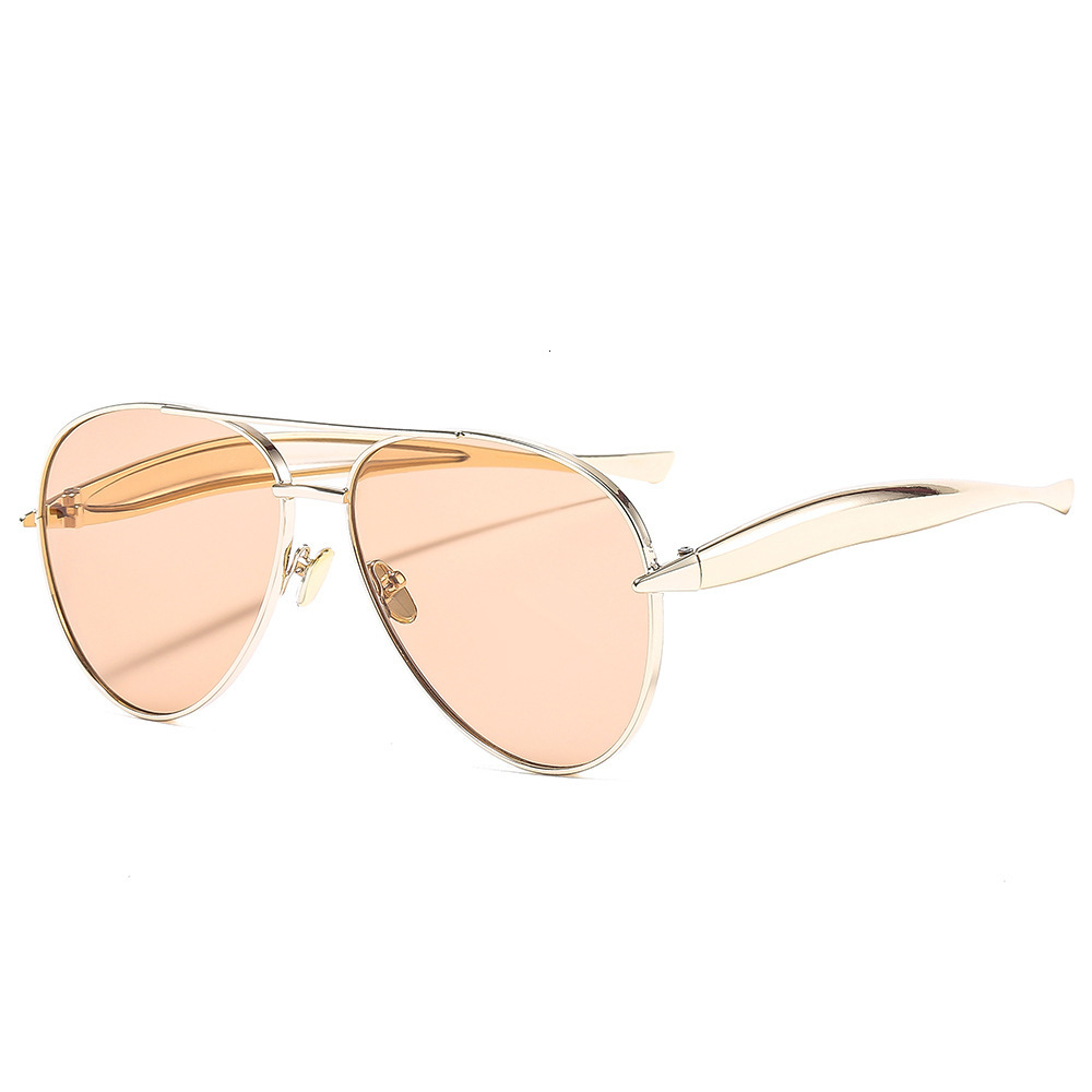 Luxury Brand Designer Sunglasses New Large Frame Double Bridge Toad Sardine Leg Personality Versatile Internet Celebrity Street Style Unisex Sunglasse - view 6