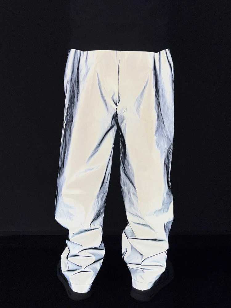 Men's Pants Men Reflective Sweatpants Loose Straight Casual Jogger Pants Hip Hop Trendy Sports Cycling Safety Stripe Daily Wear Trousers D260924 - view 3