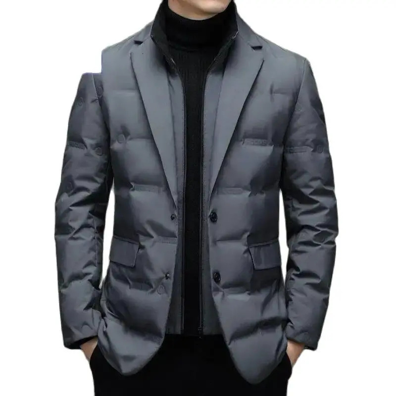 High Quality Down Jacket Men Winter Business Casual Fashion Handsome Duck Down Medium Long Down Jacket 260923 - view 6