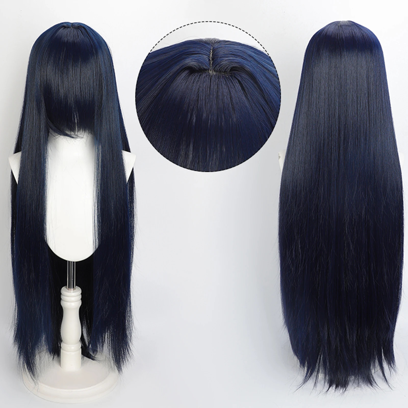 100cm Colourful Wig Long Staight Cosplay Anime Costume Party Wigs Synthetic Heat Resistant Wig 260922 - view 6