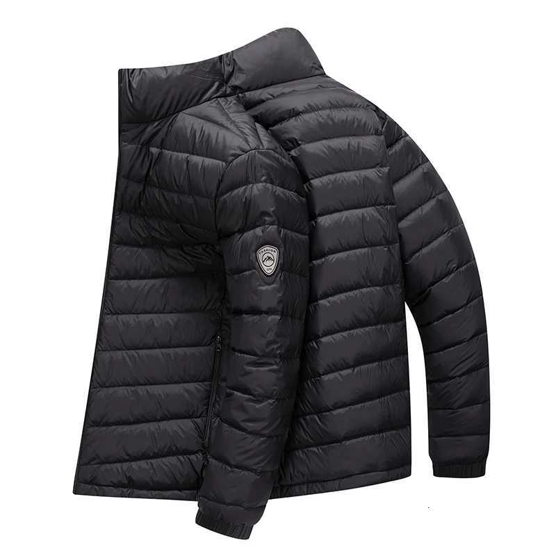 Lightweight Hoodies Outdoor Down Jackets Jacket for Fashionable Men Short Stand-up Collar Casual Autumn and Winter Thin Light Warm and Cold-proof Coat - view 3