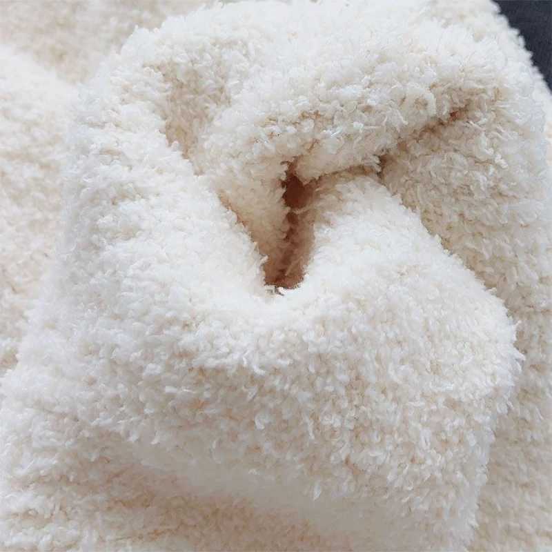 Women's Sleep Lounge Women's Fluffy Pajamas Tops Round Neck Solid Long Sleeve Pullovers Sleep Shirt Warm Thickened Comfort Soft Homewear H26 - view 5