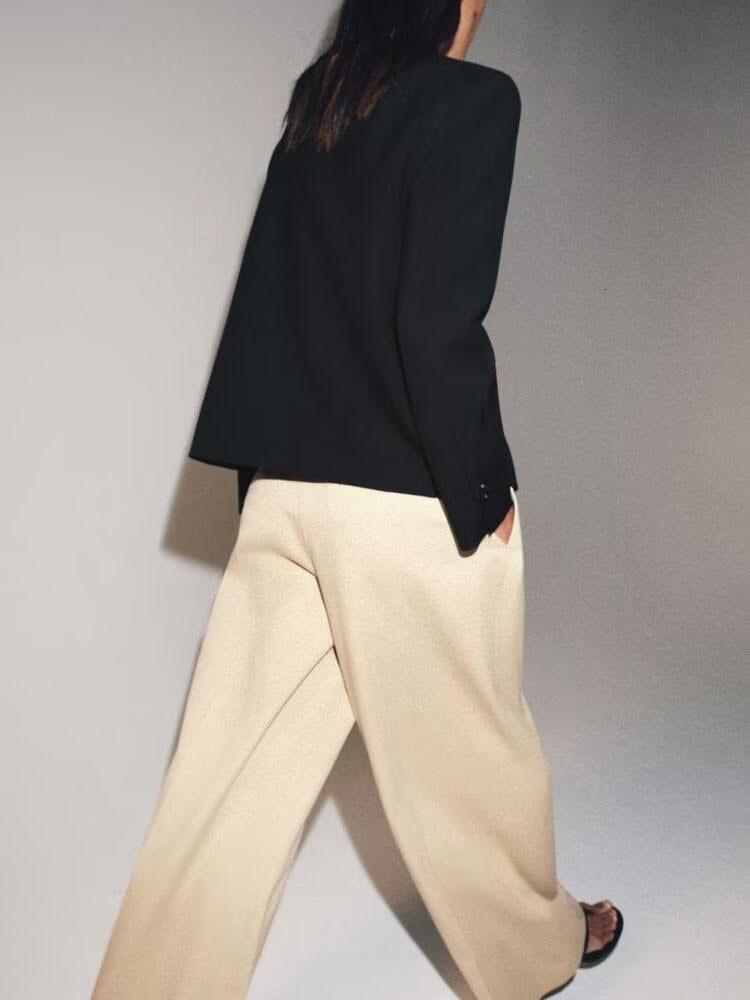 American Retro Long Sleeve High Collar Button up Women's Suit Jacket Spring 2026 Fashionable Versatile Commute Style Outerwear - view 3
