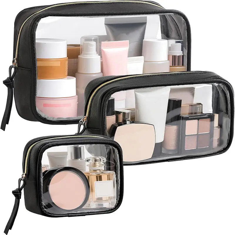 1/3PCS Waterproof Cosmetic Bag Portable Cosmetic Storage Bag Large Capacity PVC Transparent Wash Bag Travel Storage Bag 260923 - view 4