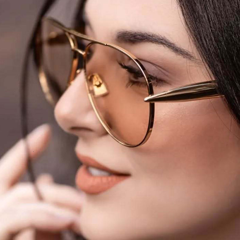Luxury Brand Designer Sunglasses New Large Frame Double Bridge Toad Sardine Leg Personality Versatile Internet Celebrity Street Style Unisex Sunglasse - view 3