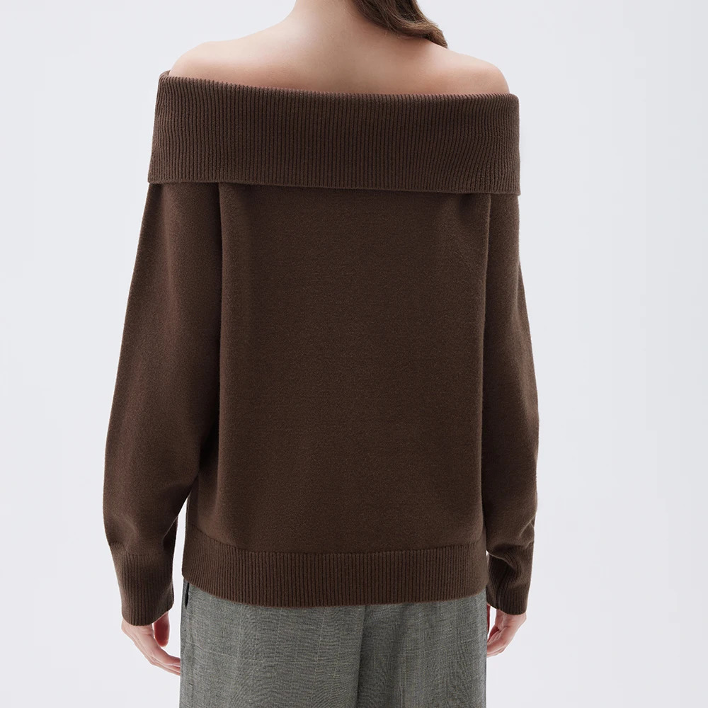 Long Sleeve Knitted Pullover Women Thick Off Shoulder Top Korean Fashion Sweater Loose Casual Autumn Winter Outwear Pull Women 260924 - view 5