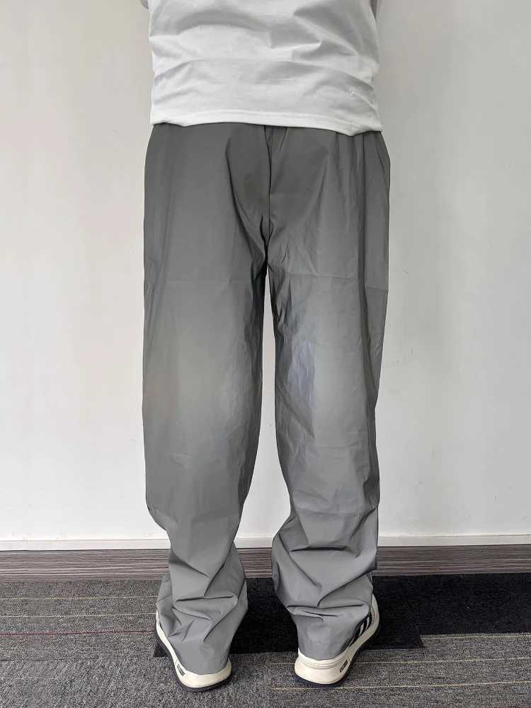 Men's Pants Men Reflective Sweatpants Loose Straight Casual Jogger Pants Hip Hop Trendy Sports Cycling Safety Stripe Daily Wear Trousers D260924 - view 6