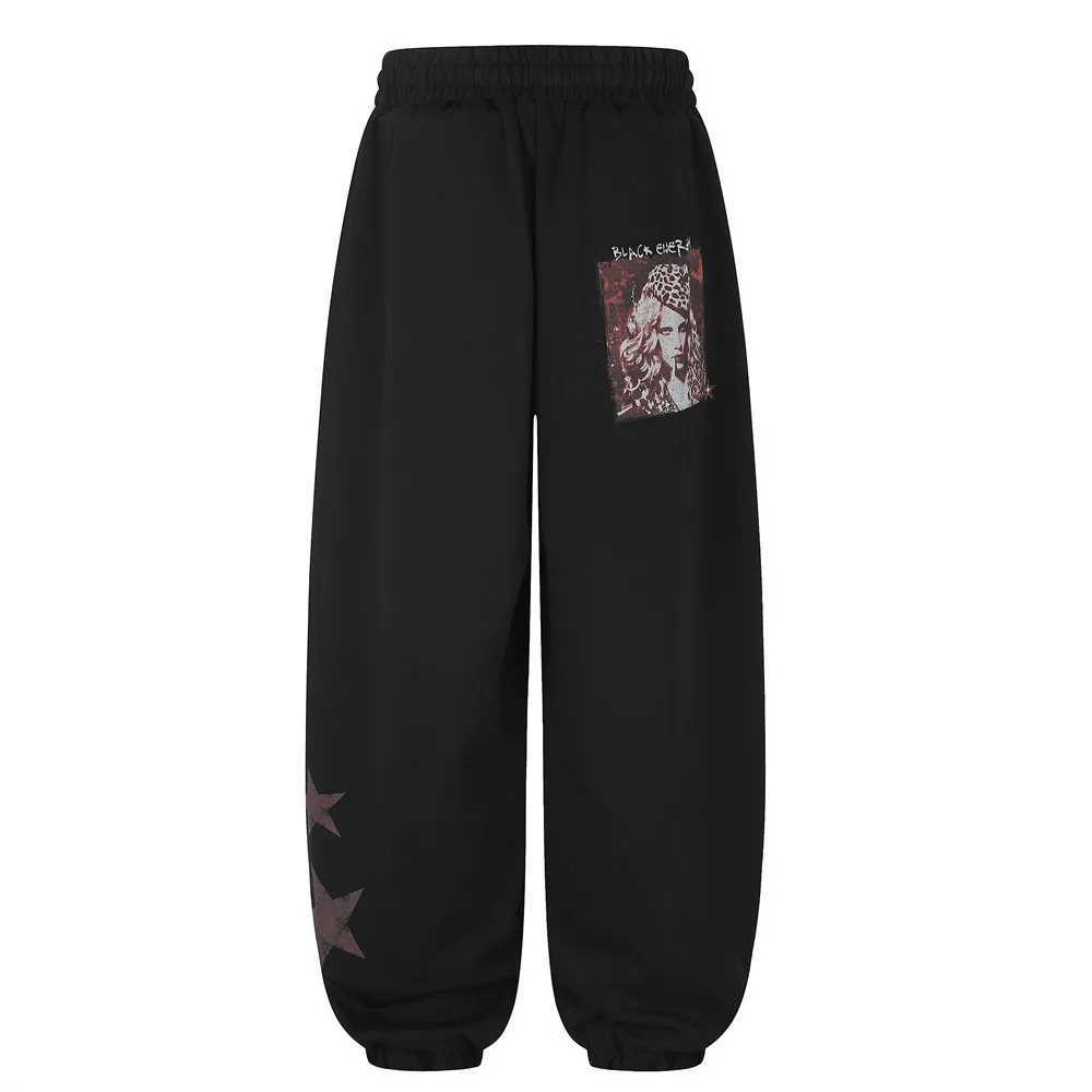Men's Pants MWJLPWQ Star Letter Print Loose Casual Men's Sweatpants Hip-Hop Trousers Street Spring Autumn Trendy Wide-Leg Pants 20666 D26092 - view 5