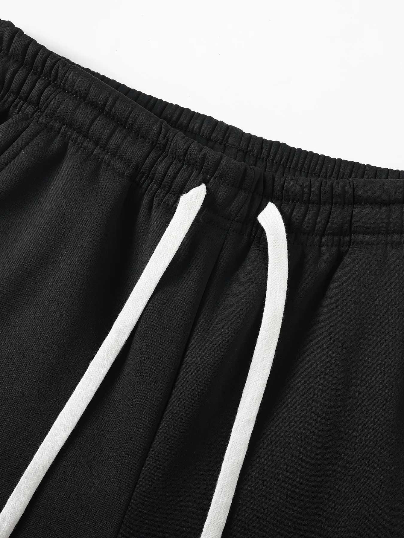 Men's Pants Men's casual sports pants solid color loose dr1 waist elastic straight leg pants suitable for jogging hiking outdoor hiking and  - view 8