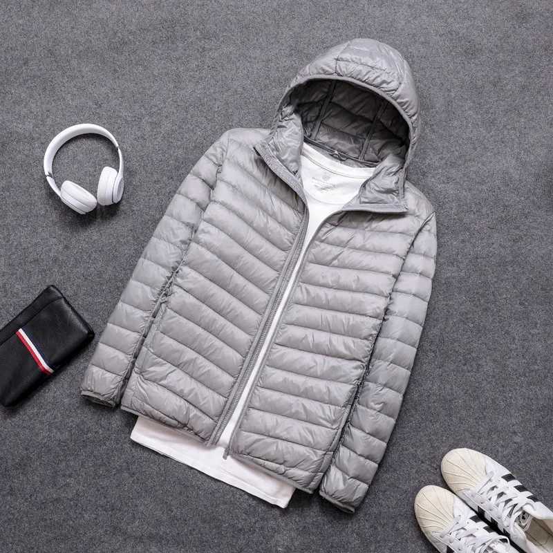 Jackets Hoodies Men's All-Season Outdoor Ultra Lightweight Packable Down Jacket Water and Wind-Resistant Breathable Coat Big Size Men Hoodies Jac - view 6