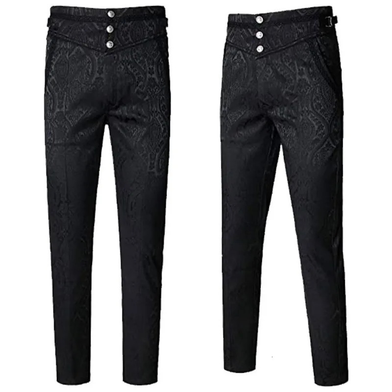 Gothic Snake Print Jacquard Pants Wedding Men's Costume Casual Skinny Straight Trouser Jeans Vintage Steampunk Victorian Outfit 260923 - view 7