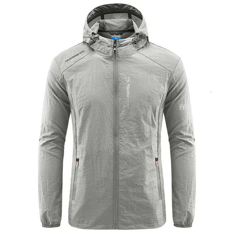 UPF50 Summer Outdoor Quick Dry SunProtective Thin Jacket Men Hiking Fishing Cycling Hooded Gym Sport Ultra Light Windbreaker 260924 - view 3