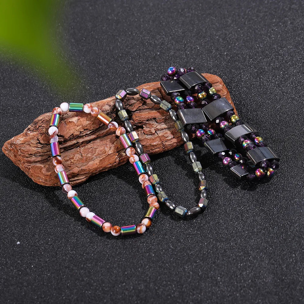 Hematite Bracelet for Men Women Stretch Round Bead Stone Bracelets Unisex Jewelry Gifts 260924 - view 4