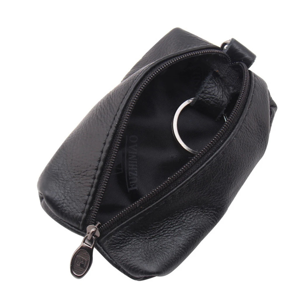 Men Car Key Case Leather Wallets Coin Purse Soft Zipper Bag Keychain Cover For Money Pocket Thin Wallets Ring Pouch Card Purse 260924 - view 5