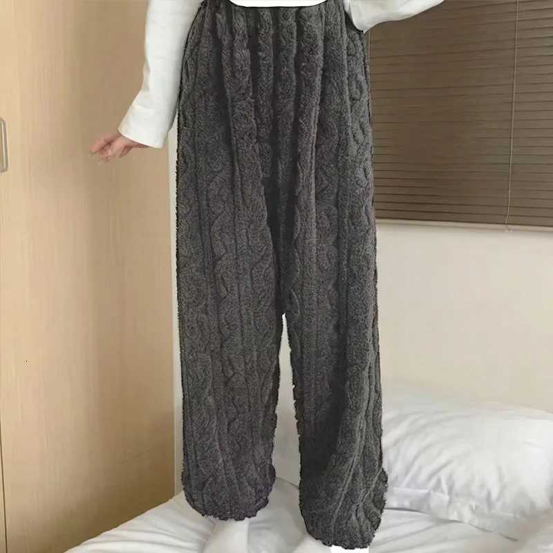 Lounge Women's Sleep Fall Winter Coral Fleece Womens Sleep Pants Plush Thickened Home Wear Warm Loungewear Cozy Comfort Soft PajamasC260924 - view 6