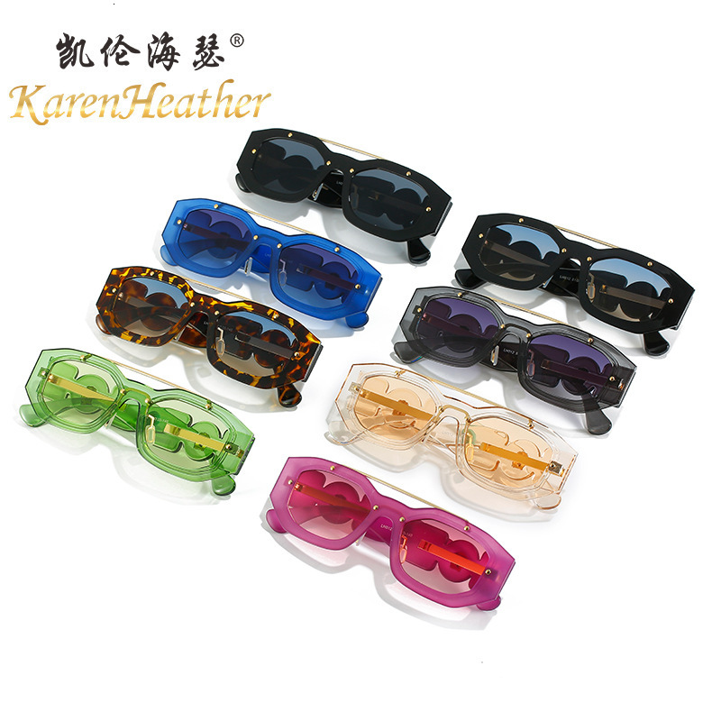 High-End Designer Sunglasses New Fashionable Head-Shaped 012 European And American Trend Square Frame Sunglasses Modern Lens Sun Glasses