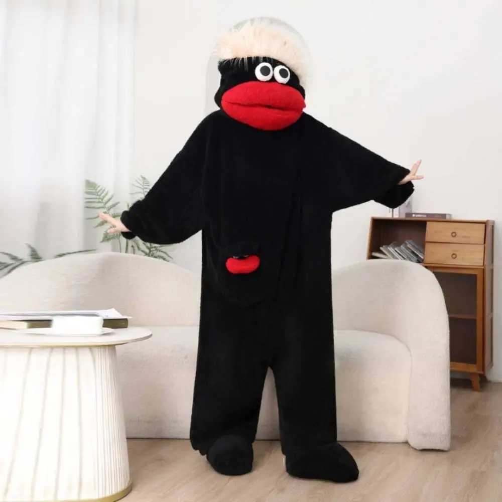 Lounge Women's Sleep Funny Soft Coral Fleece Big Mouth Onesie Pajamas Thicken Texture Hooded Pajamas Fleece Pajamas LoungewearC260924 - view 4