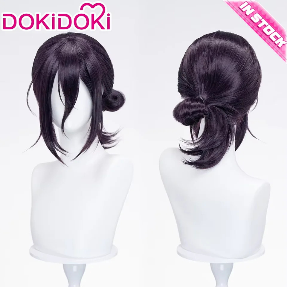 IN STOCK Rezee Wig Anime Cosplay DokiDoki Women 35cm Purple Hair Rezee Cosplay Halloween Demon Free Wig Cap 260924