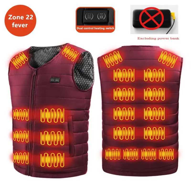 New Hoodies Outdoor Winter Jackets Unisex V-Neck 22 Zone Heat Resistant Warm Vest Middle-Aged And Elderly People Worn Both Inside And Outside Waistcoa - view 6