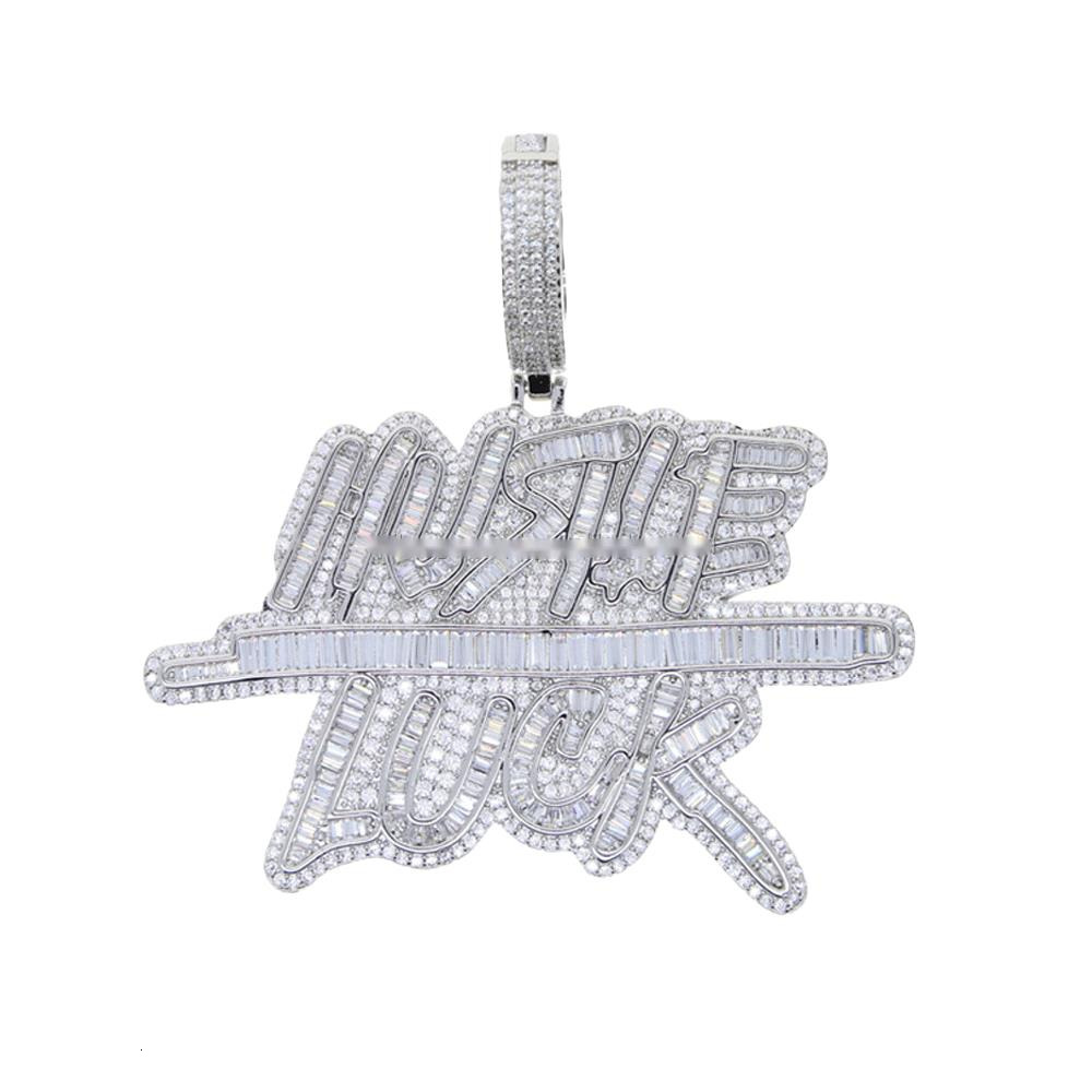 New Hip-hop Lucky Letter Pendant Full Moissaniteium Unisex Rap Jewelry Electroplated with Real Gold Wholesale Available. - view 4