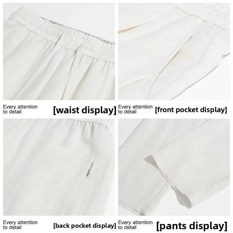 Men's Pants Men's Causal Pants Lyocell Linen Sweatpants Trousers Straight Wide Leg Sweatpants Pocket dr1 Elastic Waist Comfort Pants D260924 - view 4