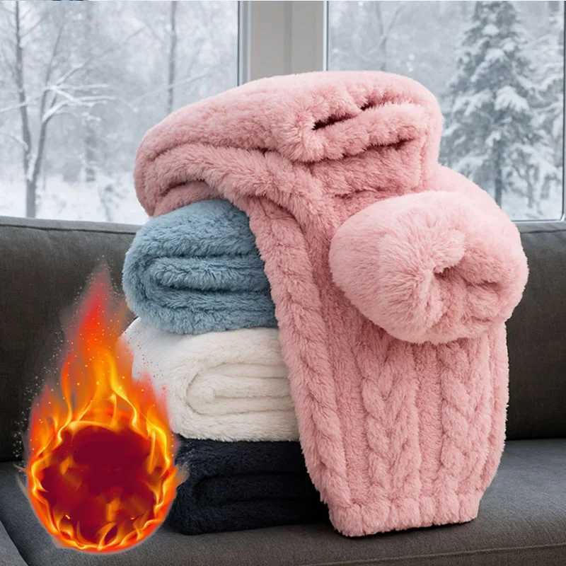 Lounge Women's Sleep Fall Winter Coral Fleece Womens Sleep Pants Plush Thickened Home Wear Warm Loungewear Cozy Comfort Soft PajamasC260924 - view 3