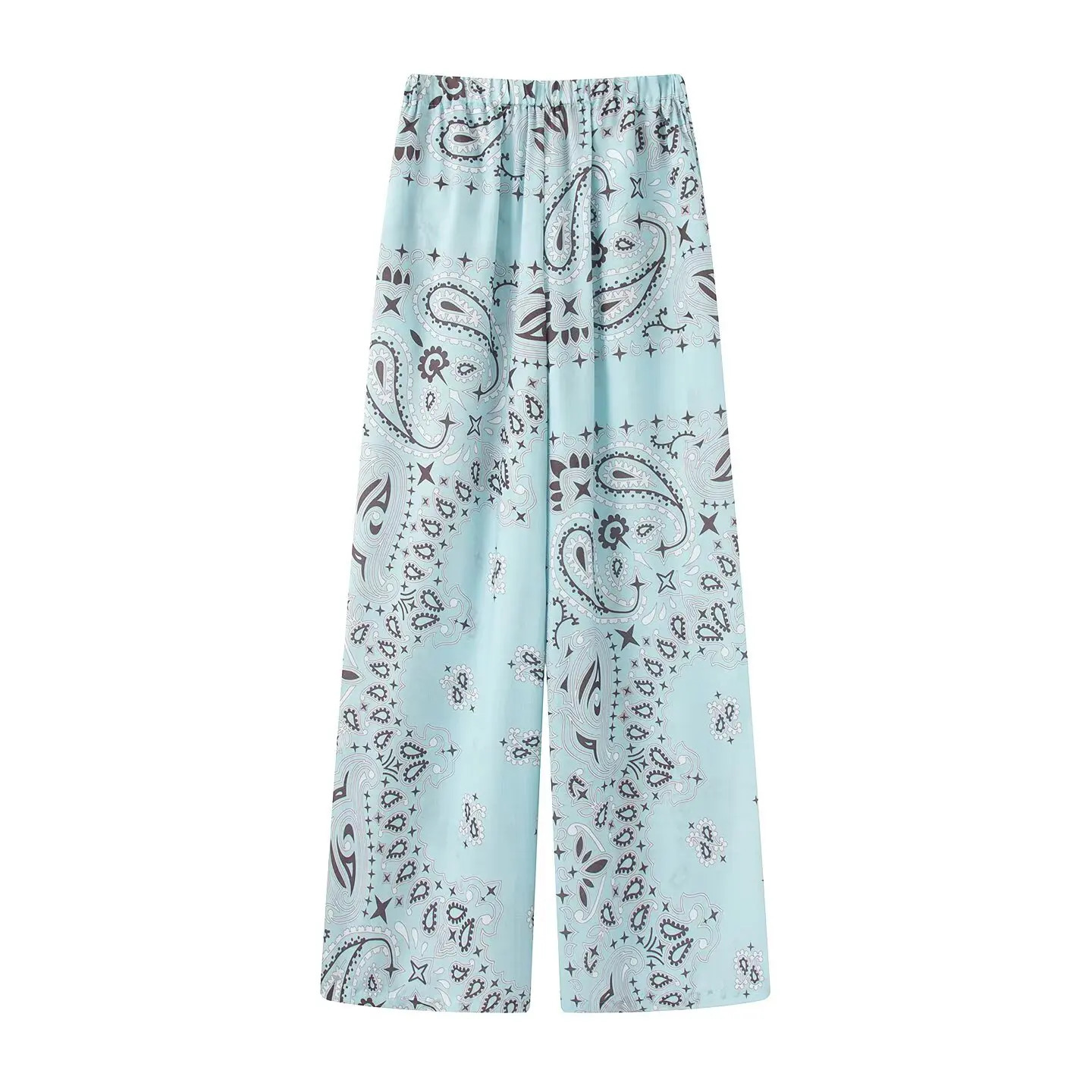 SuperAen Pattern Long-sleeved Shirt Loose-waist Straight Wide-leg Pants Sets 260923 - view 4