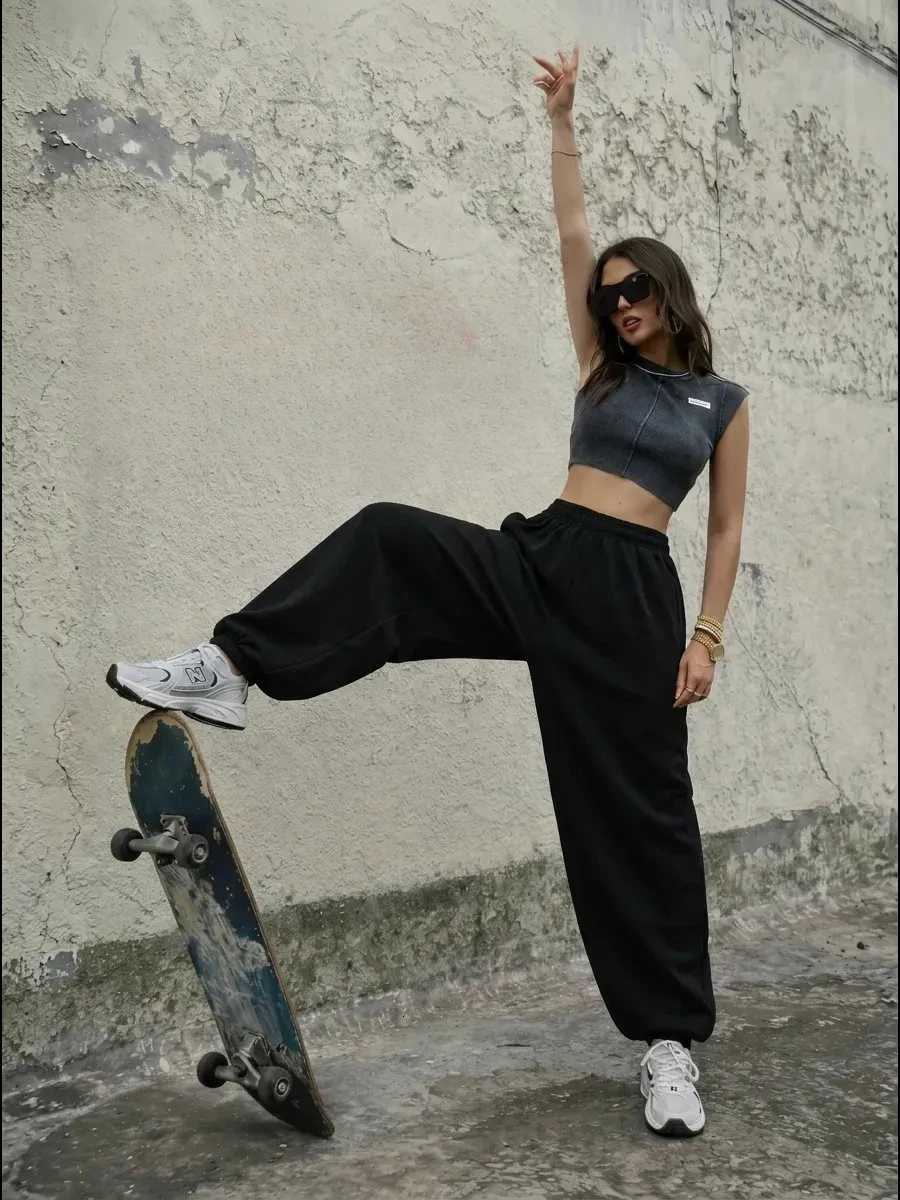 Men's Pants Men Women Solid New Pant Fashion Summer Oversized Vintage Pocket dr1 Wide Leg Pants Elegant Loose Baggy Chic Trousers D260924 - view 4