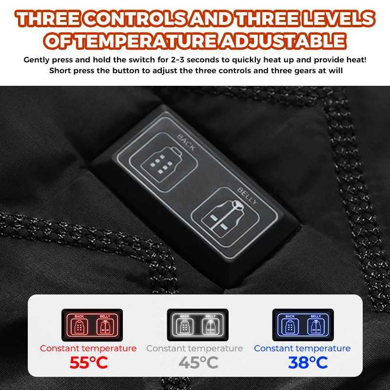 Heating Outdoor Jackets Hoodies 8 Areas Smart Heated Winter Vest USB Rechargeable Quick Heat Windproof Sleeveless Jacket For Ski Fishing Hiking Unisex - view 4