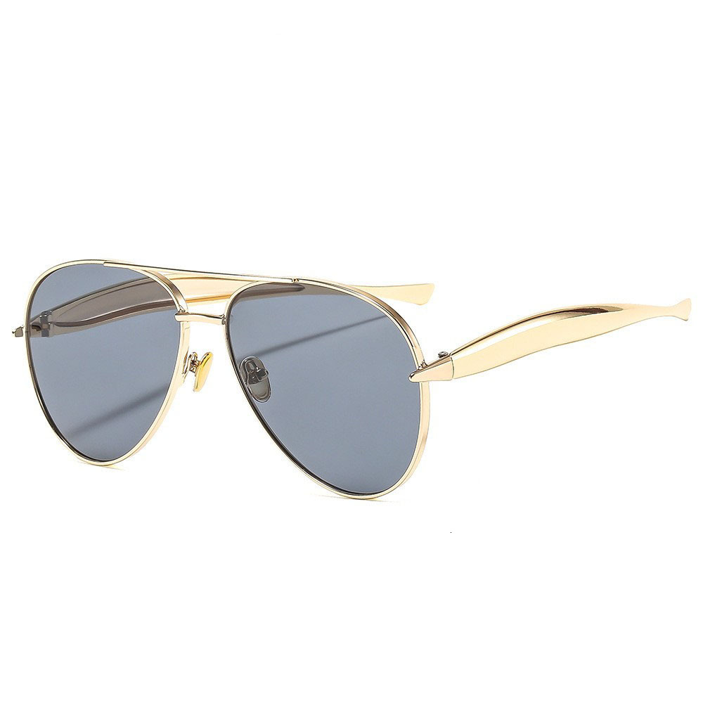 Luxury Brand Designer Sunglasses New Large Frame Double Bridge Toad Sardine Leg Personality Versatile Internet Celebrity Street Style Unisex Sunglasse - view 5