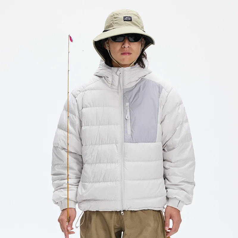 Unisex Camping Hooded 90% White Duck Down Jacket with 3M Fluorine-Free Water-Repellent Lightweight for Outdoor Casual Wear 260923 - view 5