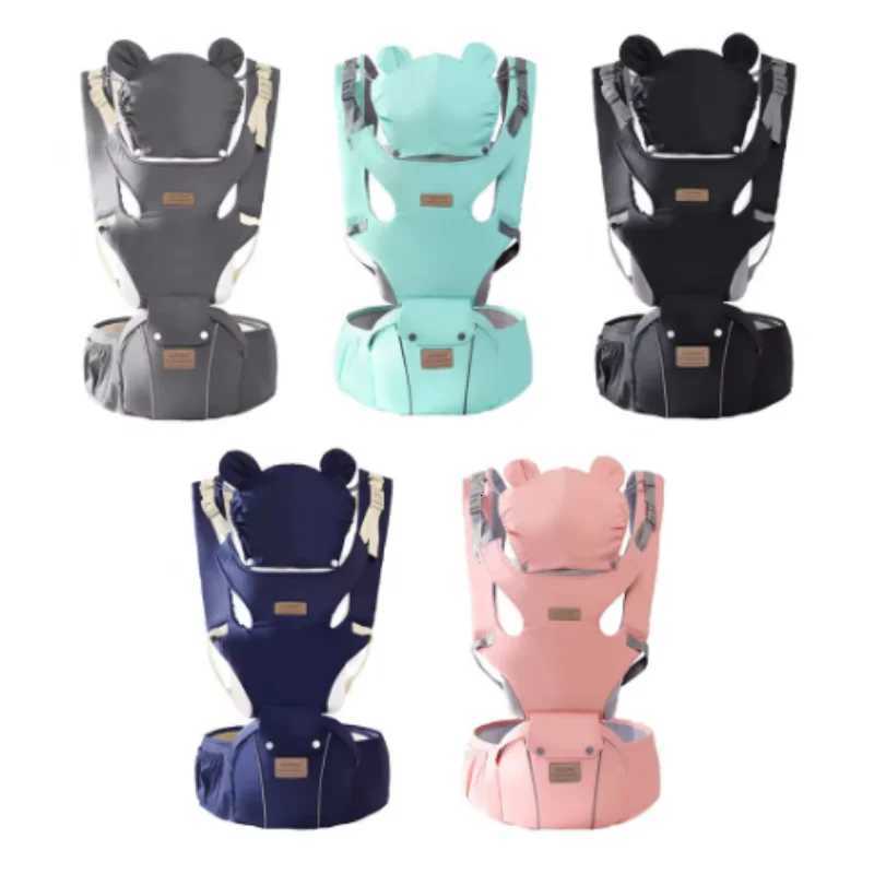Backpacks Carriers Slings 3 IN 1 Baby Hipseat Carrier Backpack Straps for Infant Toddler 0-36M Ergonomic With Windproof Hat for Winter Luminous Strips - view 6