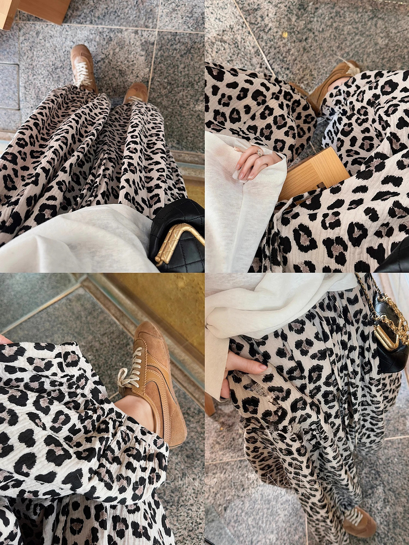 European and American cross-border foreign trade hot-selling leopard print cropped wide-leg pants, fashionable, loose, casual, breathable, high-qualit - view 4