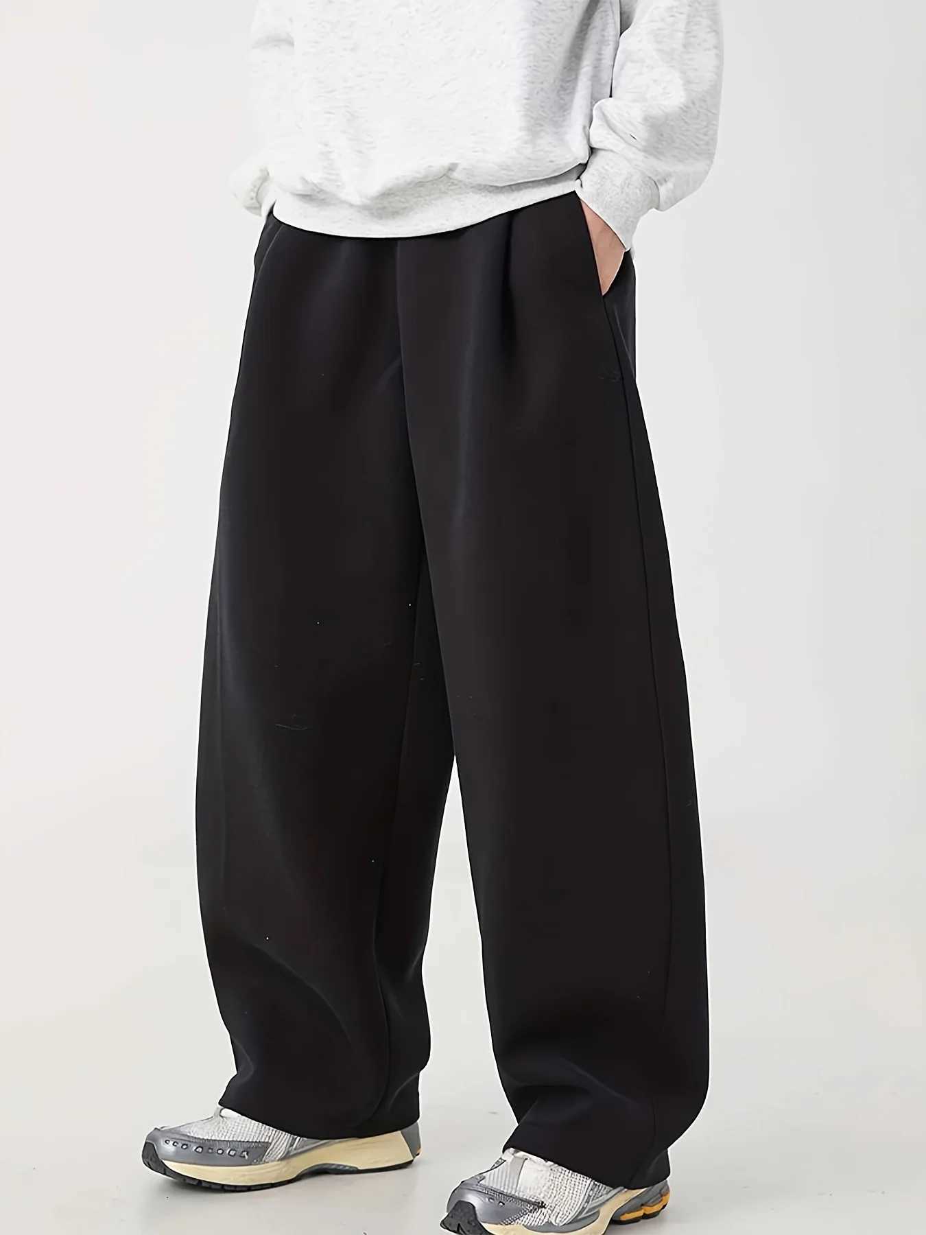 Men's Pants Men's -lined casual trousers classic street style loose-fitting straight leg trousers unisex and couple style. D260924 - view 3