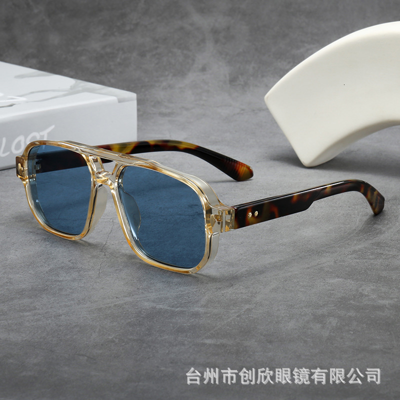 Luxury Fashion Designer Sunglasses 2025 New European And American Fashion Square Frame Sports For Men Outdoor Driving Sun Protection Sunglasses Wholes - view 3