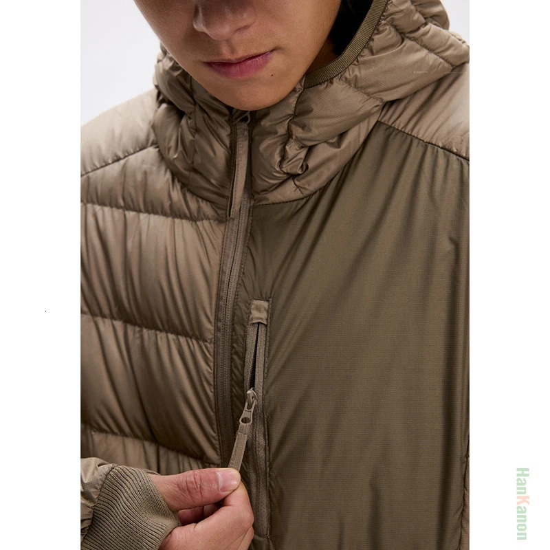 Unisex Camping Hooded 90% White Duck Down Jacket with 3M Fluorine-Free Water-Repellent Lightweight for Outdoor Casual Wear 260923 - view 6