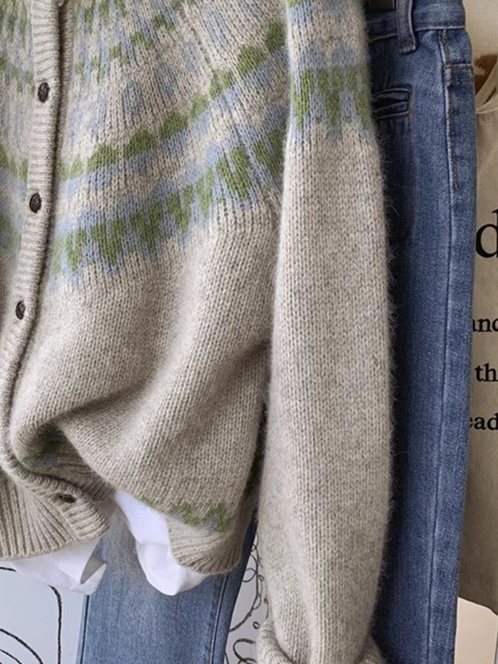 Cisas Themed Thiened Bear Fur Knitted Sweater Coat for Women Spring Autumn Cardigan Sle Commute Faion Regular Fit - view 3