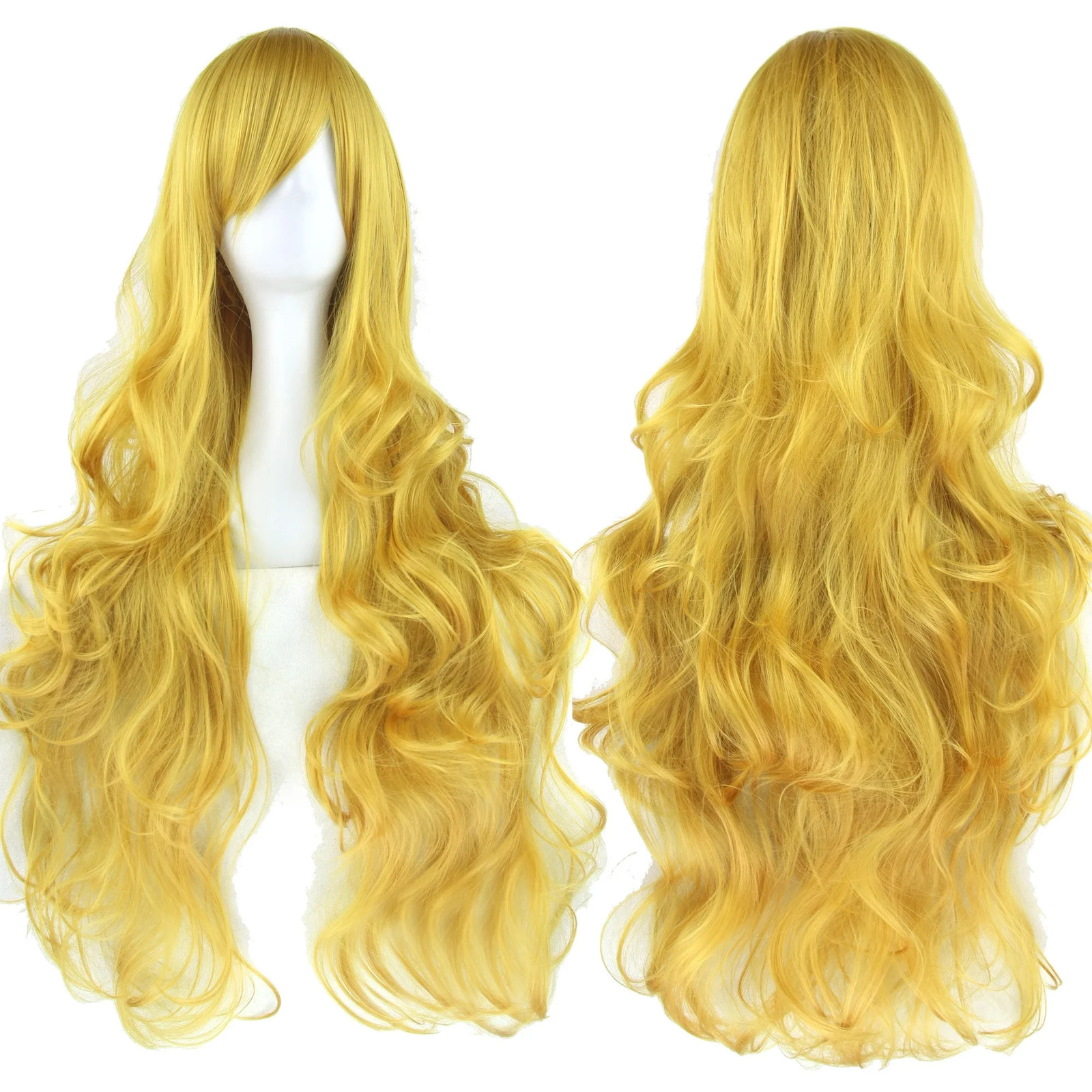 Soowee Curly Long Synthetic Hair Green Wig Hairpiece Pink Black Party Hair Cosplay Wigs for Women 260924 - view 6