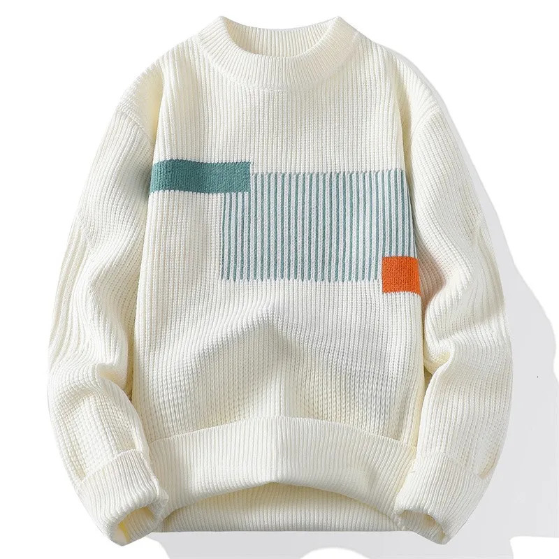 Men's Sweater Fashion Pattern Autumn/Winter Knitted Sweater Fashion High Street Pullover Outdoor Loose Warm Thick 260923 - view 4