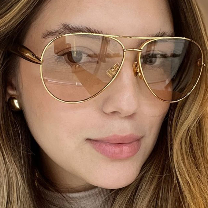 Luxury Brand Designer Sunglasses New Large Frame Double Bridge Toad Sardine Leg Personality Versatile Internet Celebrity Street Style Unisex Sunglasse