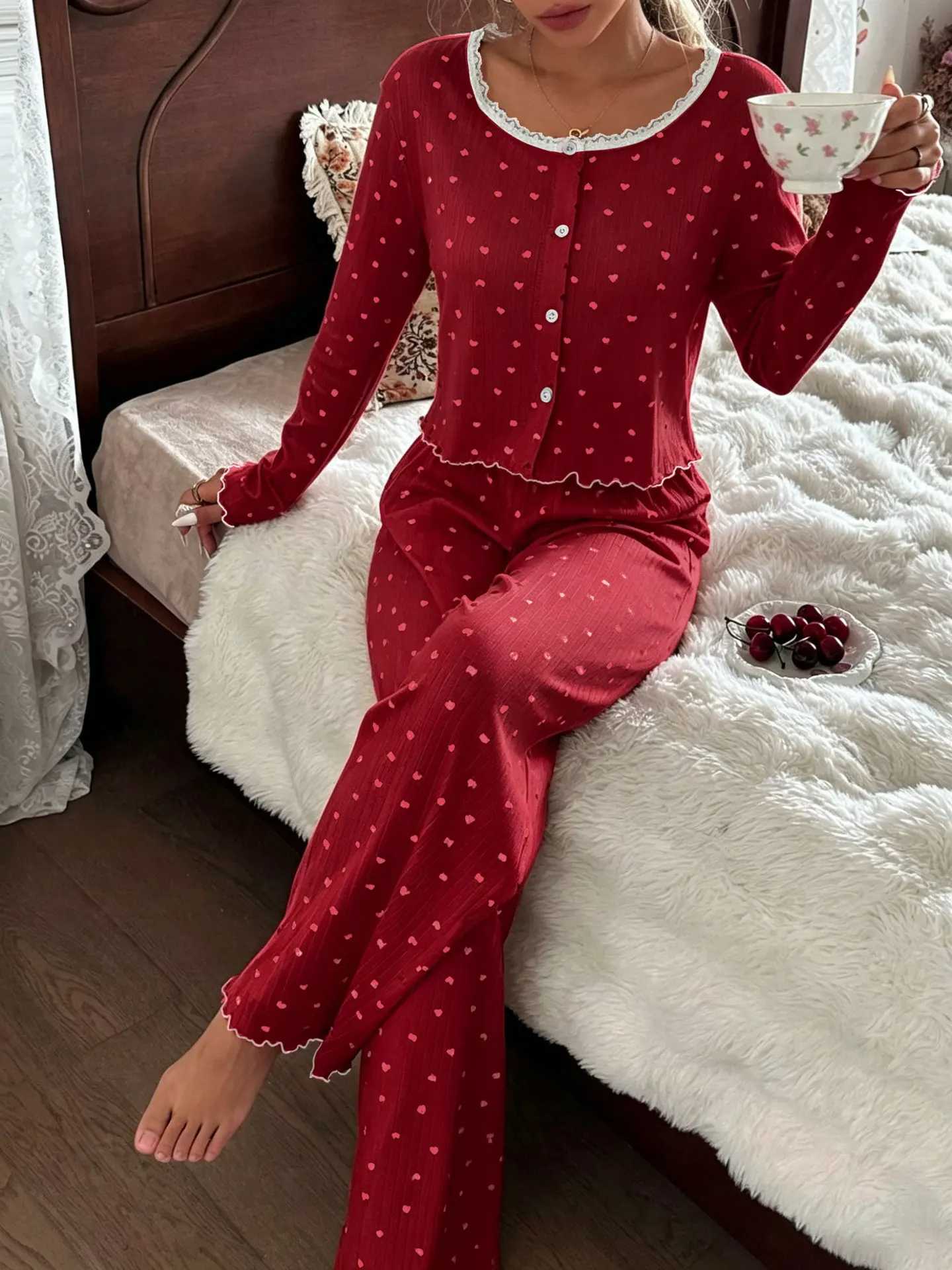 Women's Sleep Lounge Nightwear for Woman Sleepwear Autumn Pajamas Set Woman Matching Sets Women's Home Clothes Long Sleeve Pajamas Night Wea - view 4