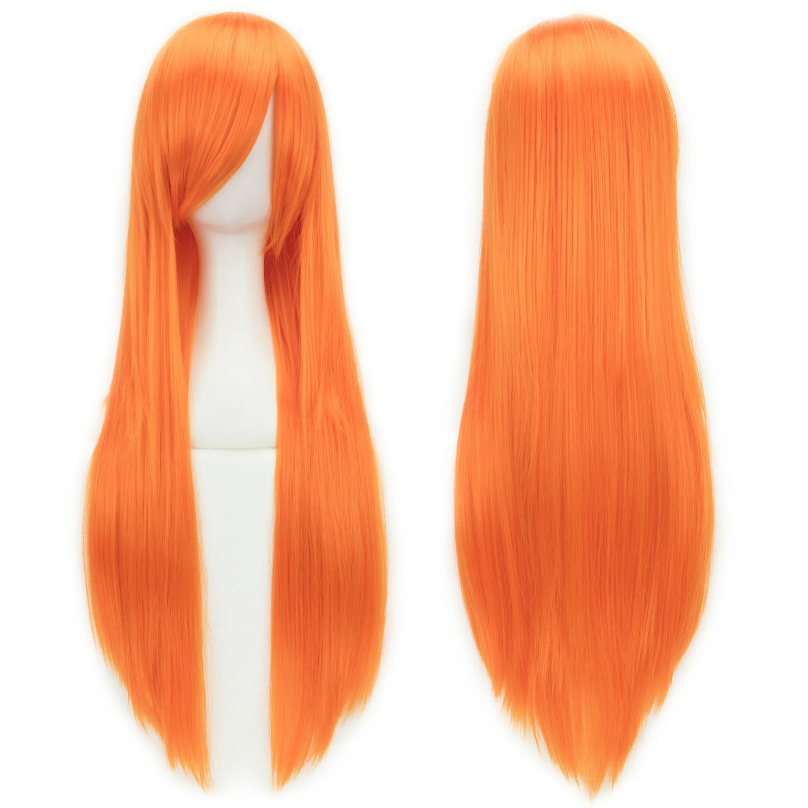 Soowee Long Synthetic Hair White Purple Cosplay Wigs Party Black Hair Straight Wig Hairpiece for Women 260924 - view 4
